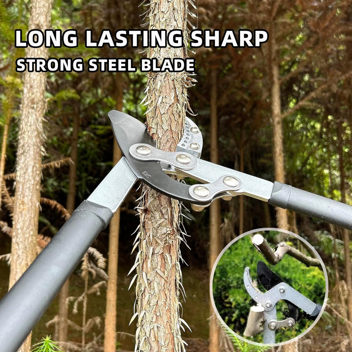 Loppers for Tree Trimming, Heavy Duty Branch Cutter Tree Clippers with Compound Action, Chops Thick