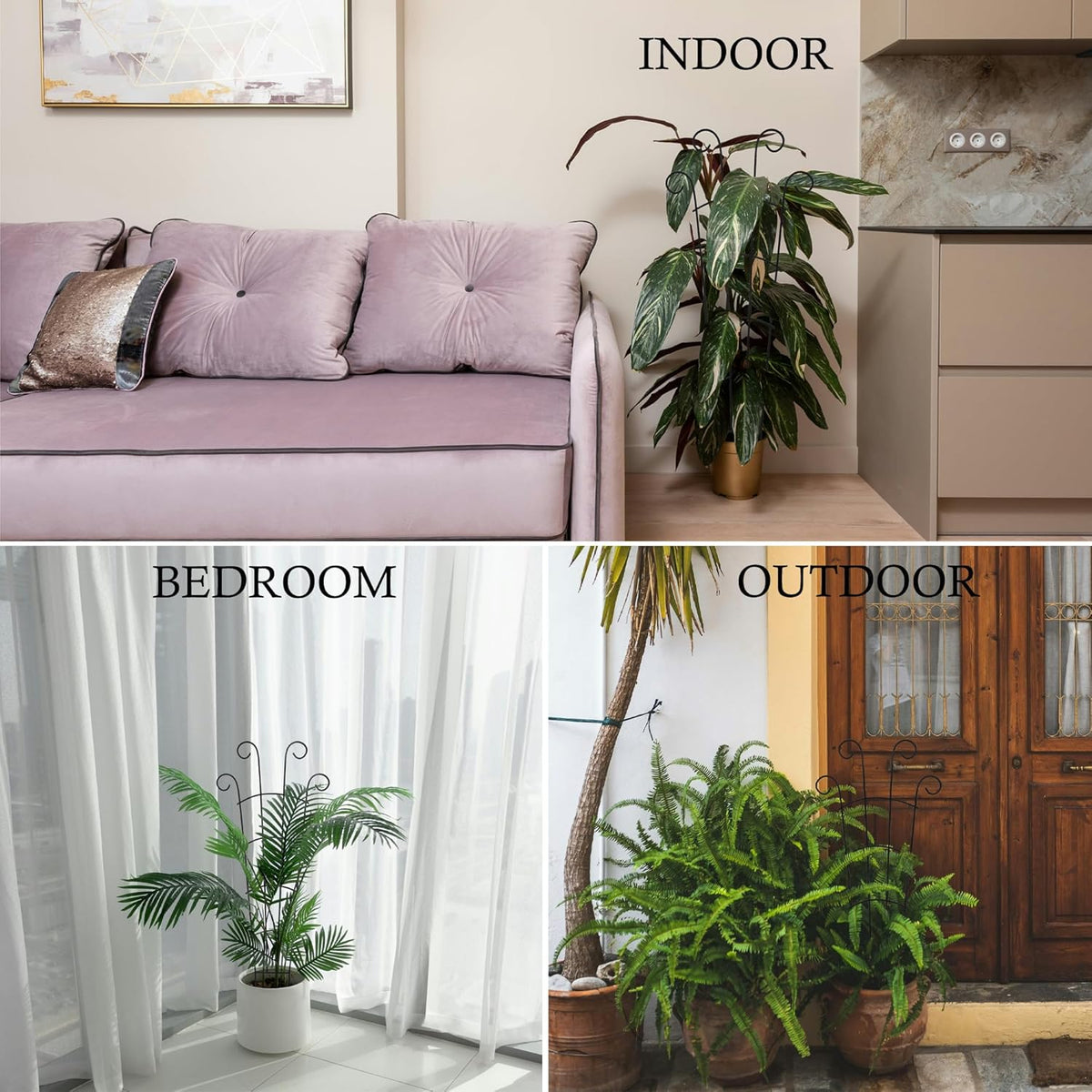 30 Inch Plant Trellis Indoor for Potted Plants 3 Pack Indoor Plant Trellis for Climbing Plants