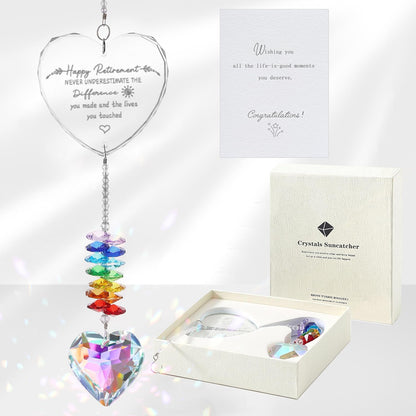 Retirement Gift Crystal Suncatcher, Retirement Gifts for Women, Gifts for Retired Friend Coworker