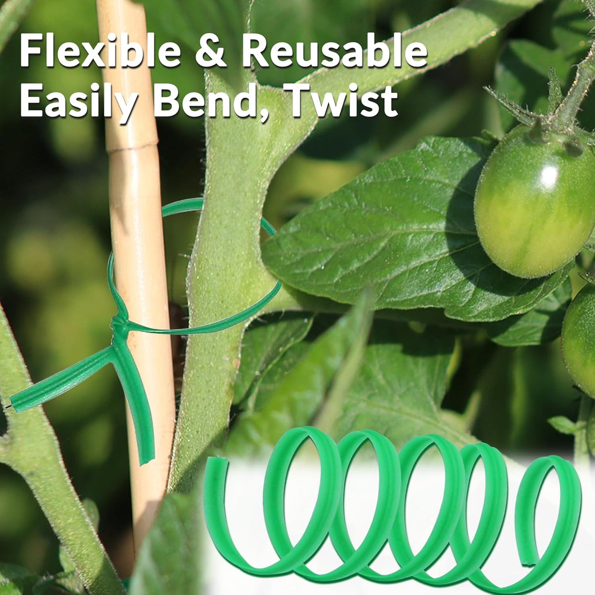 Gardzen 300 pcs 8" Twist Ties, Reusable Coated Wire Plant Ties, Ideal for Sealing Plastic Bags