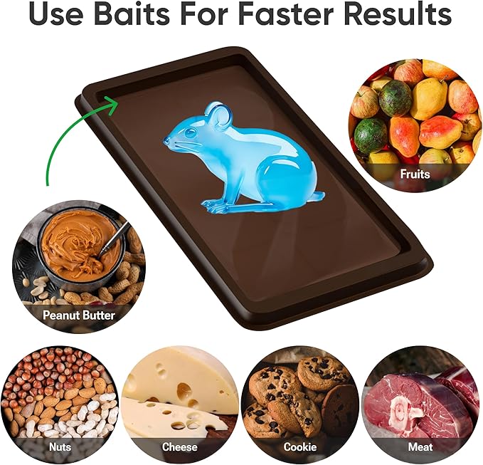 Mouse Traps and Rat Trap – 12 Pack Glue Mouse Traps Indoor for Home, Pre-Baited Strong Adhesive