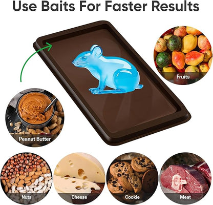 Mouse Traps and Rat Trap – 12 Pack Glue Mouse Traps Indoor for Home, Pre-Baited Strong Adhesive