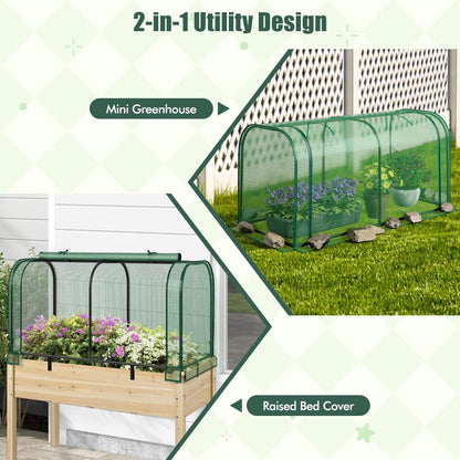 Happygrill Portable Mini Greenhouse, 47" x 22" x 24" Green House w/ Roll-up Zipper Door, Metal