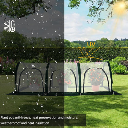 Portable Tunnel Greenhouse for Outdoors - Transparent Mini Greenhouses Ideal for Backyards and