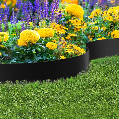 9.4 Inch Metal Landscape Edging, 6 Pack Heavy Duty Galvanized Steel Garden Edging,42 Inch Garden