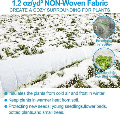 2 Pack Plant Covers Freeze Protection 10 x 30FT 1.2oz Frost Cloths Forst Blankets for Winter