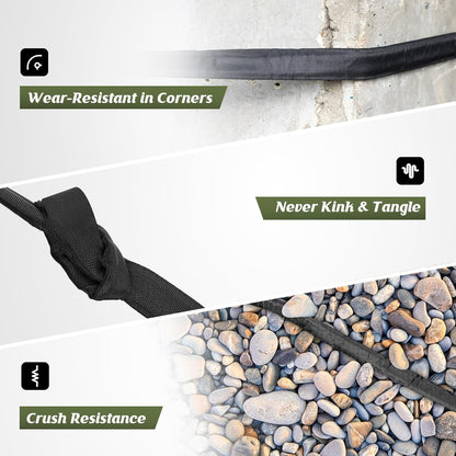 Non-Expanding Garden Hose 50FT, Lightweight & DurableWater Hose, No-Kink, Tough & Flexible Hose