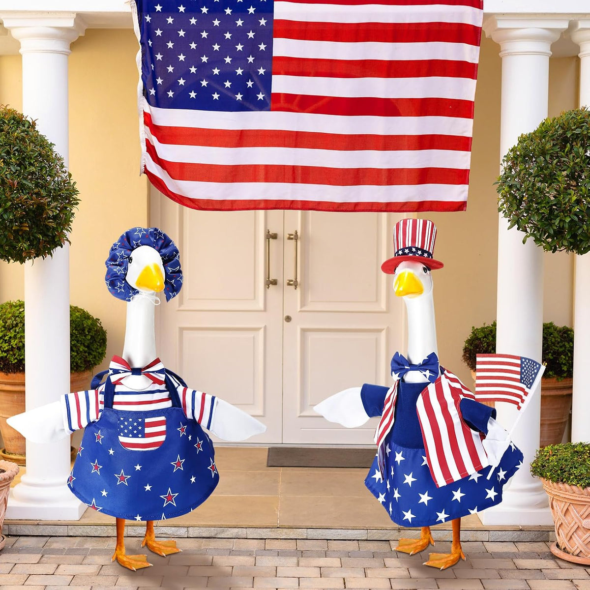 Abbylike Porch Goose Outfits Porch Yard Goose Outfits Clothes Costume Fits Large 23'' Cement for