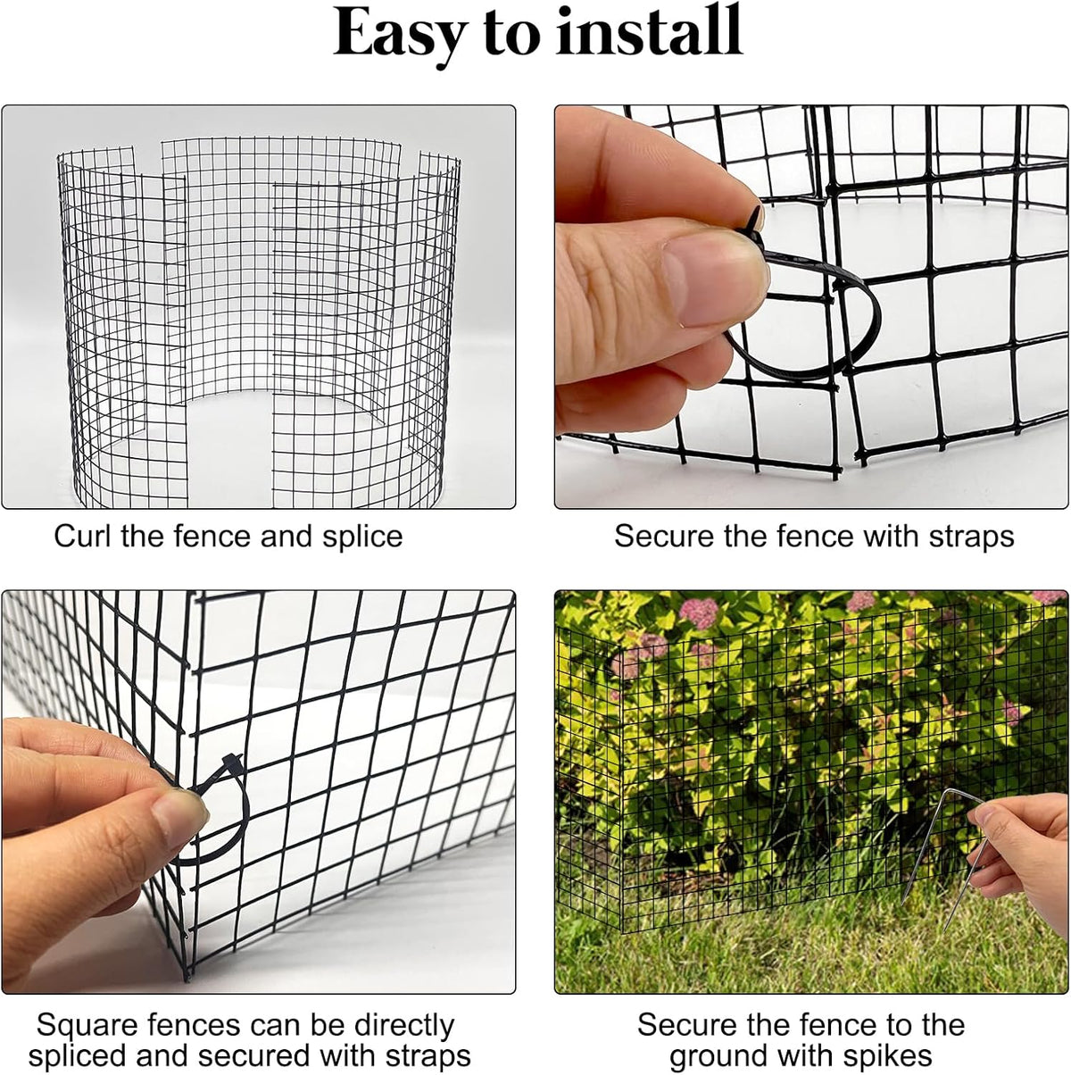8 Pack 24'' x 12'' Large Wire Plant Protector from Animals, Metal Plant Wire Cage Chicken Wire