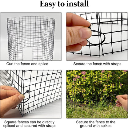 8 Pack 24'' x 12'' Large Wire Plant Protector from Animals, Metal Plant Wire Cage Chicken Wire