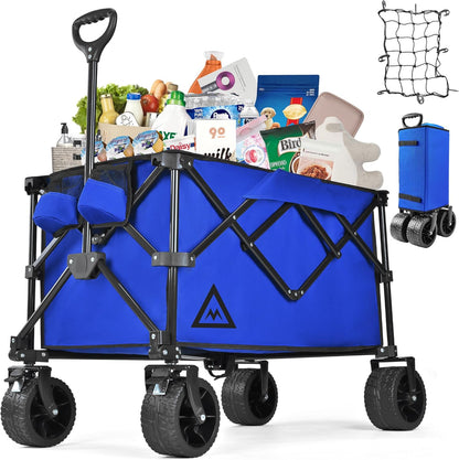 Wagon Cart Shopping Foldable Folding Collapsible with Wheels Big On Beach Garden Outdoor Grocery