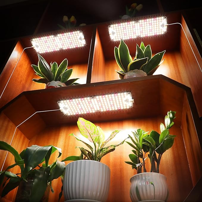 3Pack 2025 Ultra-Thin Panel Grow Lights for Seed Starting, Vegetables, Greenhouse & Under Cabinet &