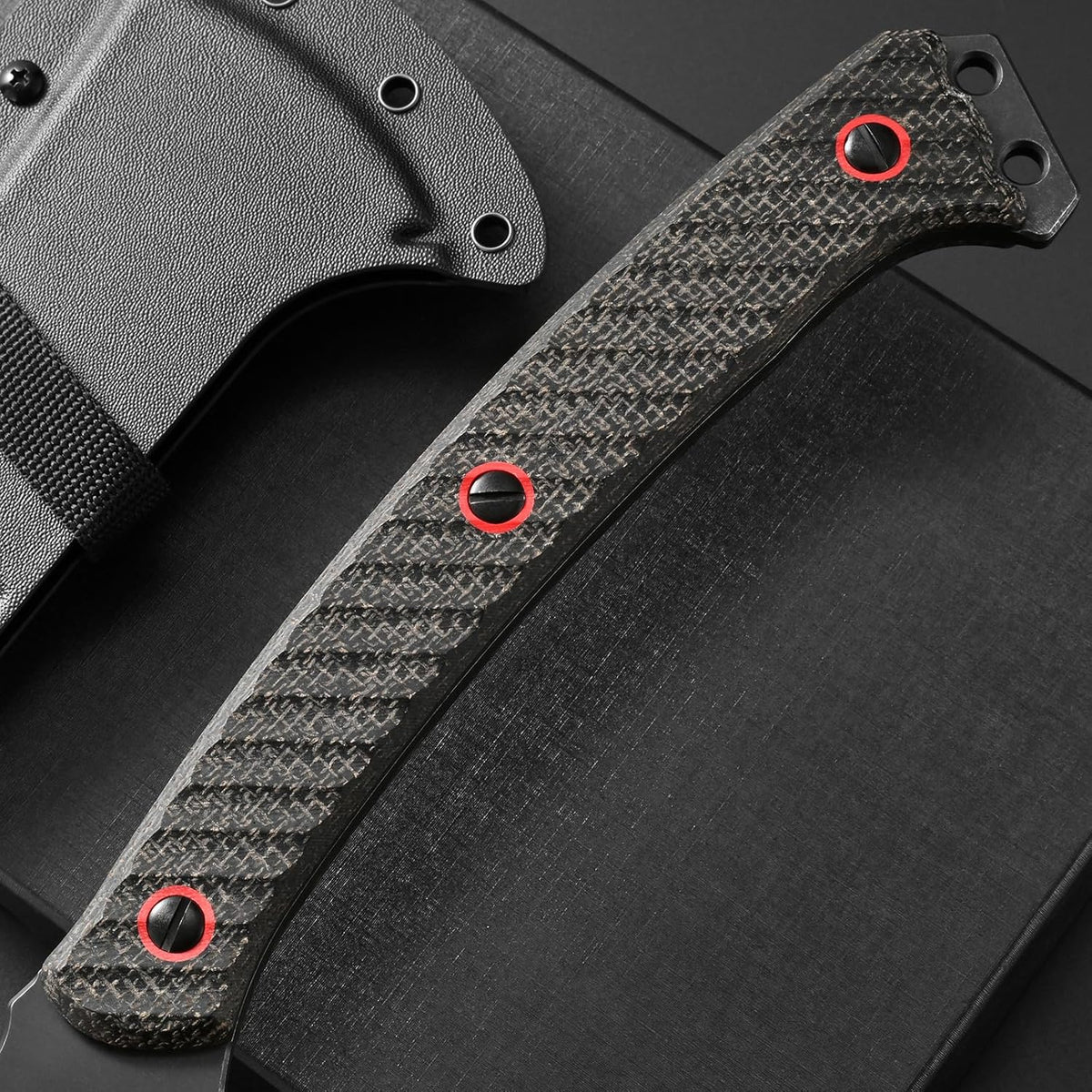 C1342 Camping Axes,DC53 Steel Blade Micarta Handle Chopping Axe Bushcraft Camping Axes Survival