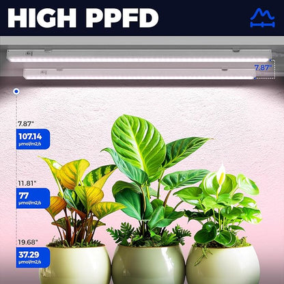 Barrina T5 Grow Lights for Indoor Plants, Full Spectrum LED Grow Light, 2FT 80W (8 x 10W), Plant