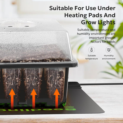 MIXC 10 Packs Seed Starter Tray Seed Starter Kit with Humidity Dome (120 Cells Total Tray) Seed