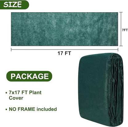 Plant Covers Freeze Protection 6.5x16.4 FT 1.2oz/yd² Green Frost Cloth Blankets for Outdoor Plants