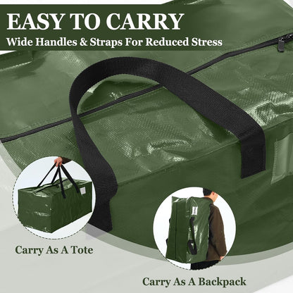 4 Pcs 24 Gallon Large Moving Bags with Zipper and Handles Foldable Storage Duffle Bags Heavy Duty