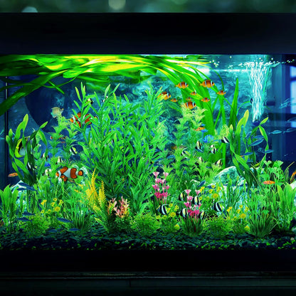 Fish Tank Plants, 20pcs Aquarium Decor Green Plants Artificial Aquarium Decorations Plant, Fish