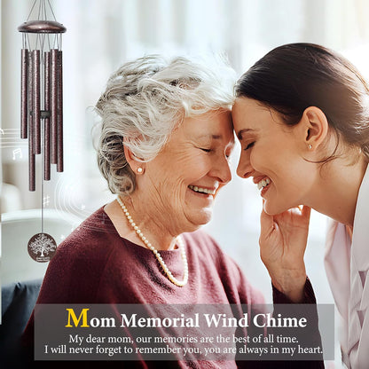 Memorial Gifts for Loss of Mom, 25'' Memorial Wind Chimes for Loss of Mother, Sympathy Gifts for