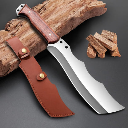 Outdoor Short Machete with Sheath for Cutting Trees, for Yard Work and for urvival Machete Ideal