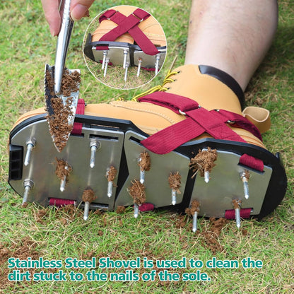 Lawn Aerator Shoes for Grass - Pre-Assembled Grass Aerator Shoes for Lawn - Soil Yard Aerator Tool