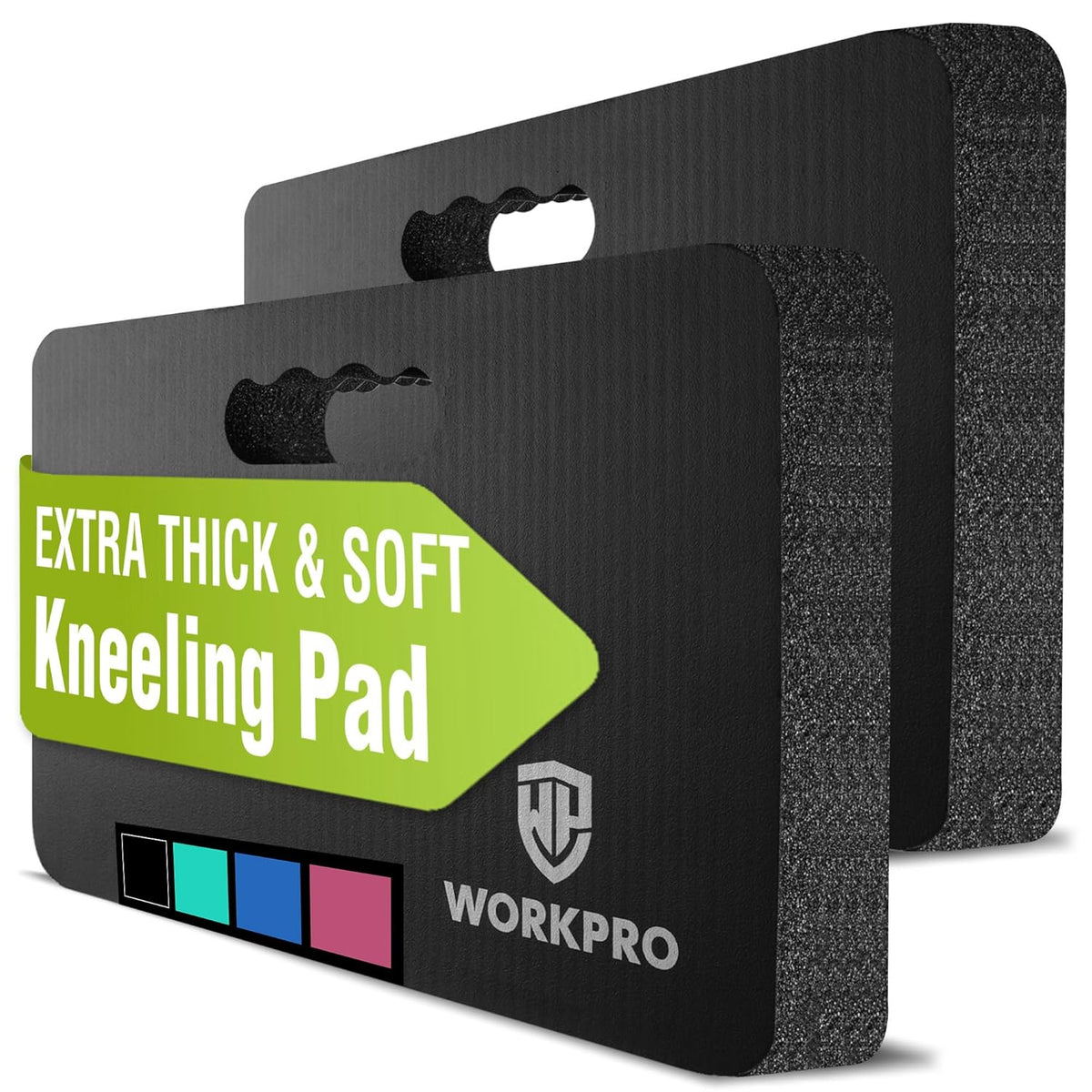 WORKPRO Extra Thick Kneeling Pad, 2-Pack, Soft Foam Cushioning for Knee, Large Foam Kneeler Mat for