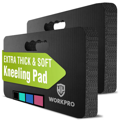 WORKPRO Extra Thick Kneeling Pad, 2-Pack, Soft Foam Cushioning for Knee, Large Foam Kneeler Mat for
