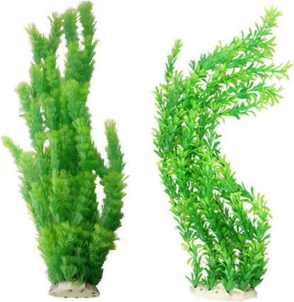 Hamiledyi Aquarium Plants Plastic Decor Fish Tank Green Decorations Plants Ornament Safe for All