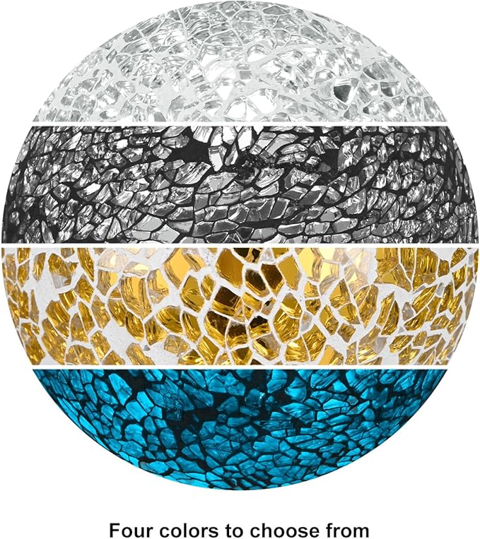 Decorative Ball for Bowls, 3 Inch Mosaic Glass Balls Decorative Glass Orbs for Home Decor/Dining