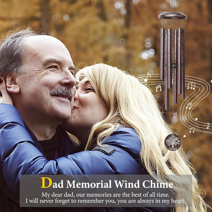 Memorial Gifts for Loss of Dad, 25'' Memorial Wind Chimes for Loss of Father, Sympathy Gifts for