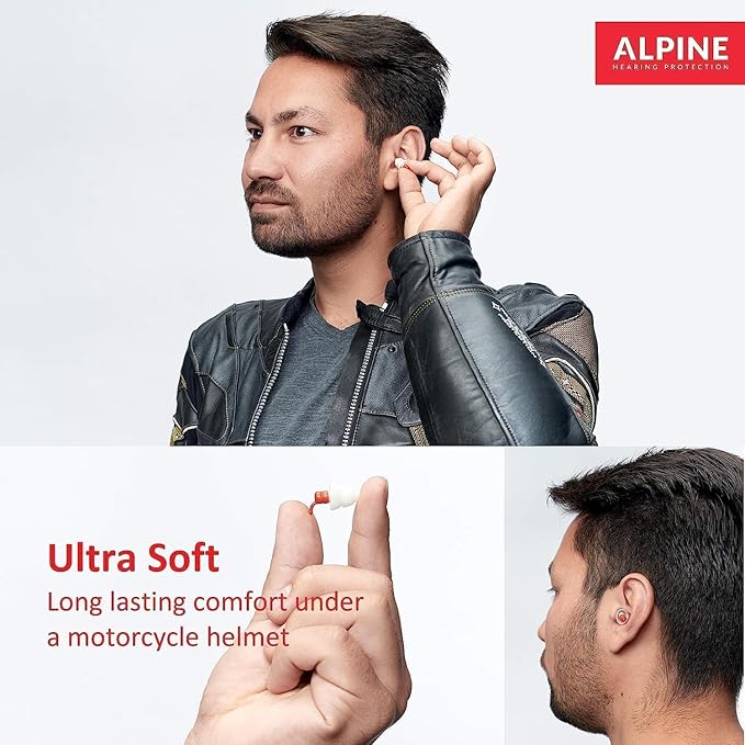 Alpine MotoSafe Race - Motorcycle Ear Plugs for Wind Noise Reduction - 20dB - Motorcycle Hearing