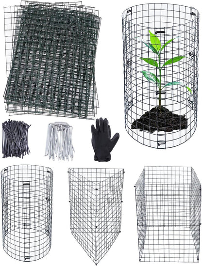 24Pcs Plant Protectors from Animals - Plant Cages for Outdoor Plants 11.8"x15.8" Metal Mesh Garden