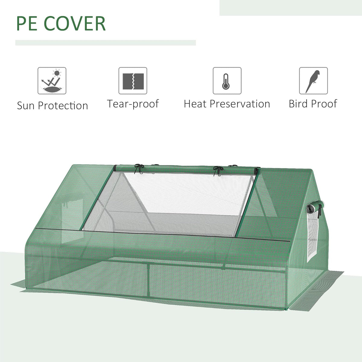 Outsunny 71" x 55" x 32" Mini Greenhouse, Small Green House, Garden Planting Shed, Outdoor Flower