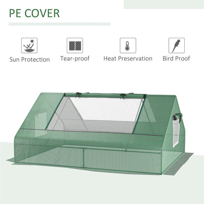 Outsunny 71" x 55" x 32" Mini Greenhouse, Small Green House, Garden Planting Shed, Outdoor Flower