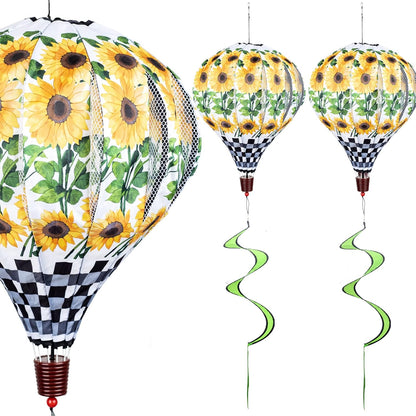 Giant Sunflower Hot Air Balloon Garden Wind Spinners Large Pinwheels Whirligigs Windmill Toys for