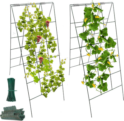Garden Cucumber Trellis A-Frame Folding Plant Trellis 46 Inch by 18 Inch for Climbing Vegetables