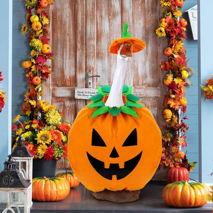 Halloween Pumpkin Goose Outfit Porch Goose Clothes Yard Silly Lawn Duck Shirt for Cement Plastic