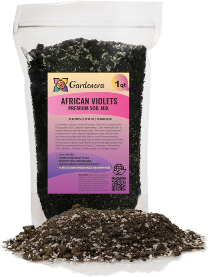 Premium African Violets and Gesneriad Premium Soil Mix by Gardenera - Horticultural Perlite (25%) +