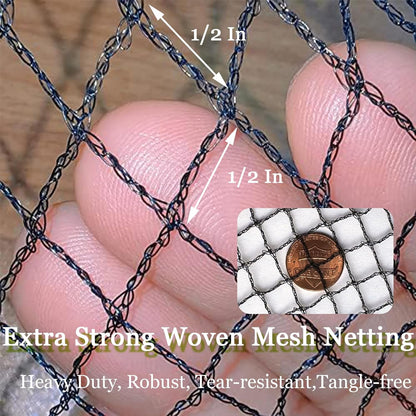 Meanchen Bird Netting for Garden 25x25Ft, 1/2" Mesh Garden Netting,Heavy Duty Deer Netting,Protect