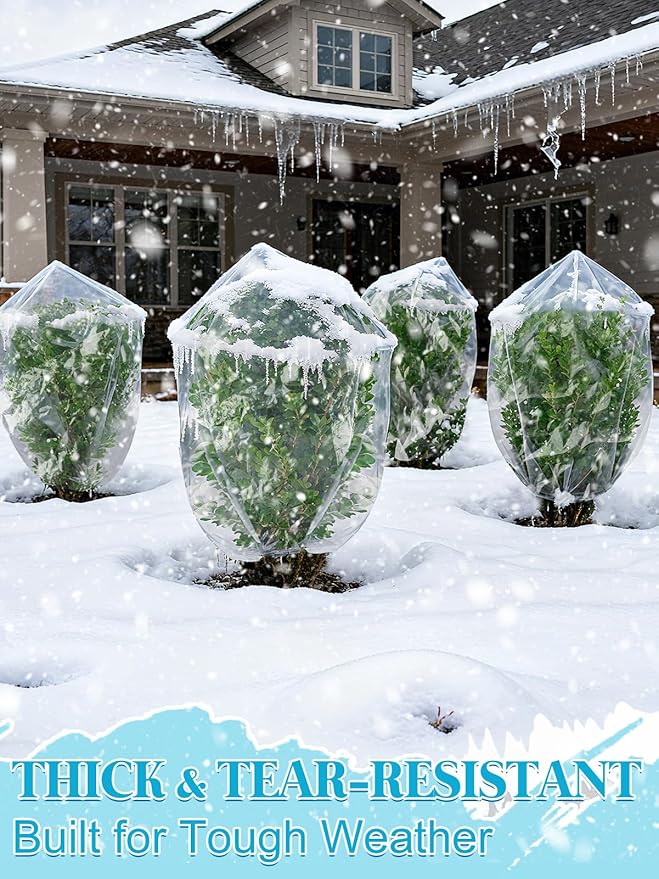 Alphatool Greenhouse Cover Plastic Sheeting - 10 x 20 ft Plant Covers Freeze Protection, Frost
