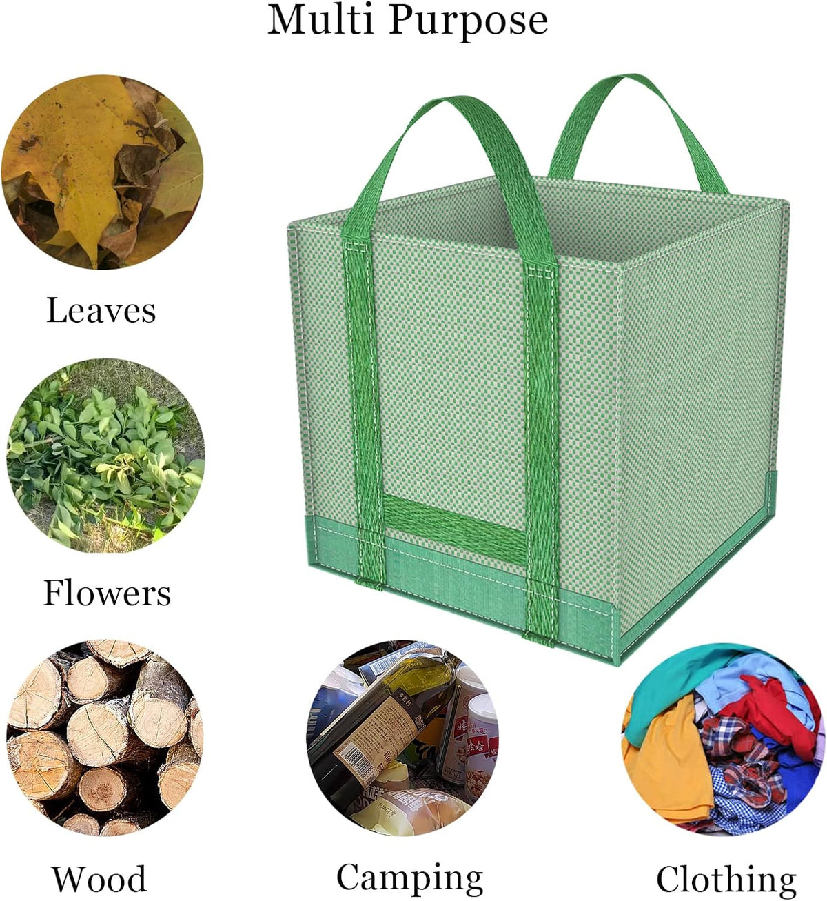 32 Gallons Reusable Garden Waste Bags, Yard Waste Bags, Lawn/Leaf Bags, Heavy Duty Gardening Bags