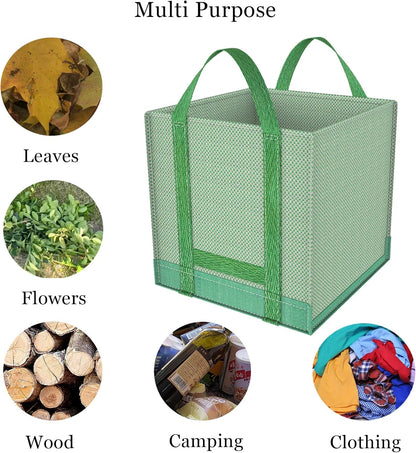 32 Gallons Reusable Garden Waste Bags, Yard Waste Bags, Lawn/Leaf Bags, Heavy Duty Gardening Bags