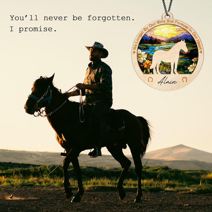 Horse Memorial Ornaments, Christmas Xmas Tree Ornament, Window, Car Hanging, Sympathy Gift for Loss
