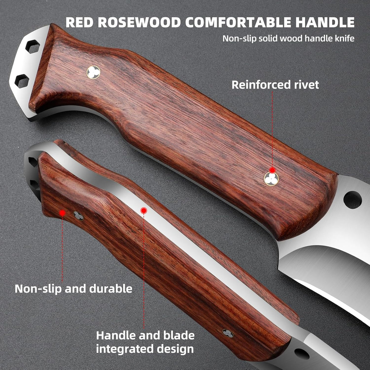 Outdoor Short Machete with Sheath for Cutting Trees, for Yard Work and for urvival Machete Ideal