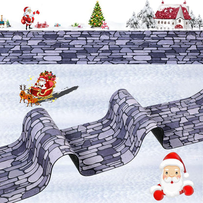 Marspark Christmas Village Accessories 5 x 50 Inch Christmas Miniature Road Village Street Mat Xmas