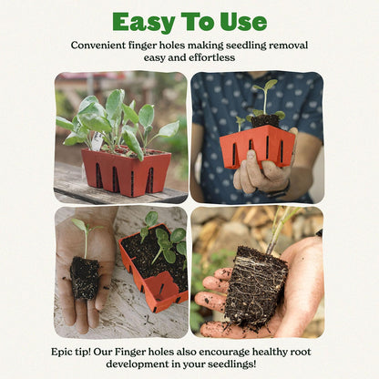 Epic Gardening Reusable Seed Starter Tray - Easy Watering Seed Starting Trays - Gardener Friendly