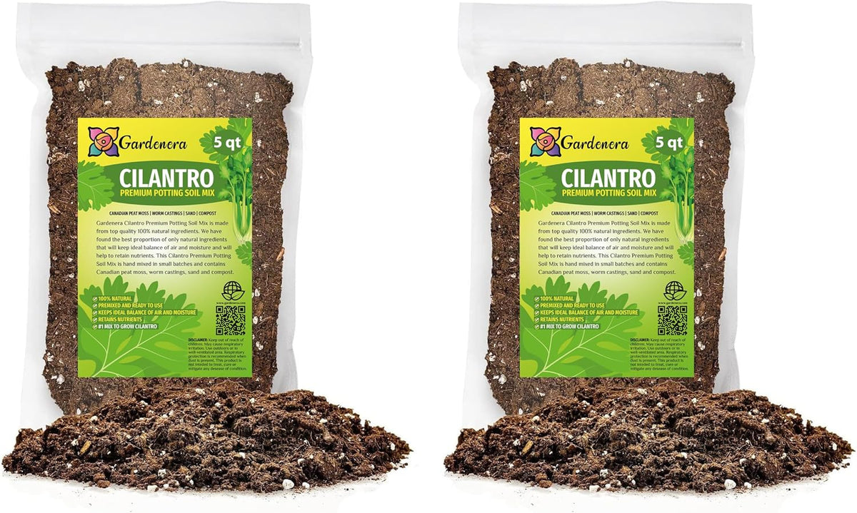 Gardenera Cilantro Plant Potting Soil - All-Natural Blend for Thriving Cilantro Plants - Boosts