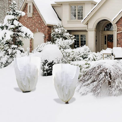 EZGOODZ White Winter Plant Covers Freeze Protection, 31.6 x 47 Inch. Pack of 2 Plant Winter Cover