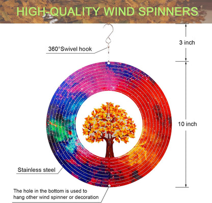 Spring Song Tree of Life 3D Kinetic Wind Spinner for Yard and Garden Stainless Steel Spinner Indoor