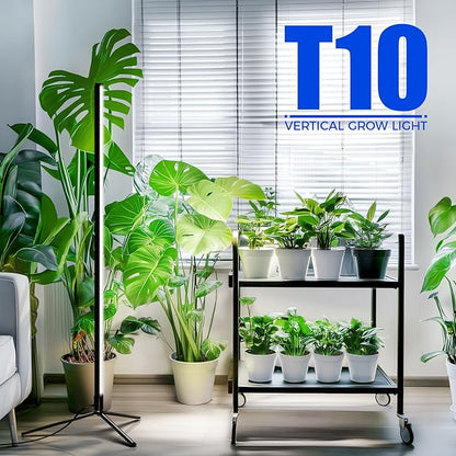 Barrina Vertical Grow Light T10, 42W 5000K, Full Spectrum LED Plant Light for Indoor,Standing Wide